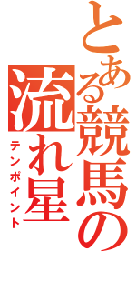 とある競馬の流れ星（テンポイント）