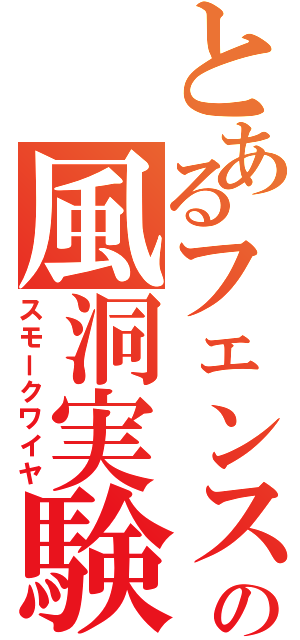 とあるフェンスの風洞実験（スモークワイヤ）