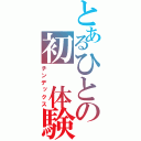 とあるひとの初　体験談（チンデックス）