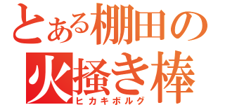 とある棚田の火掻き棒（ヒカキボルグ）