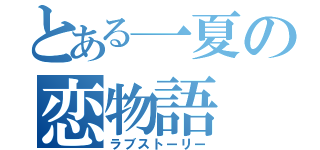 とある一夏の恋物語（ラブストーリー）