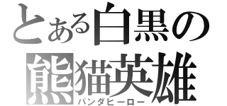 とある白黒の熊猫英雄（パンダヒーロー）