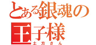 とある銀魂の王子様（土方さん）