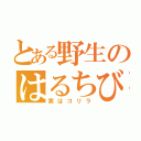 とある野生のはるちび（実はゴリラ）