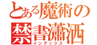 とある魔術の禁書瀟洒（インデックス）