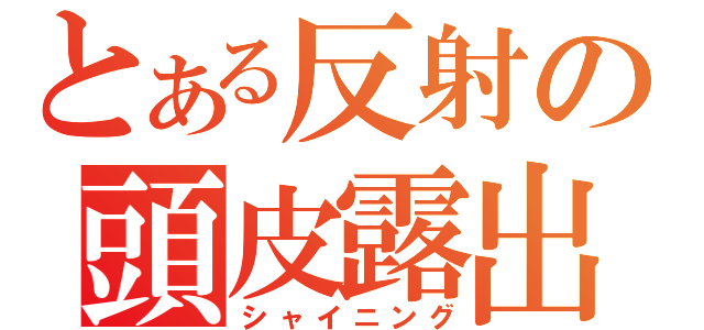 とある反射の頭皮露出（シャイニング）