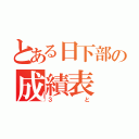 とある日下部の成績表（３と）