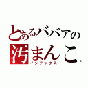 とあるババアの汚まんこ（インデックス）