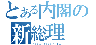 とある内閣の新総理（Ｎｏｄａ Ｙｏｓｉｈｉｋｏ）