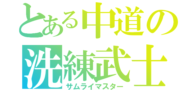 とある中道の洗練武士（サムライマスター）