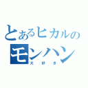 とあるヒカルのモンハン（大好き）