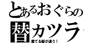 とあるおぐらの替カツラ（着てる髪が違う！）