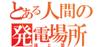 とある人間の発電場所（床と壁）