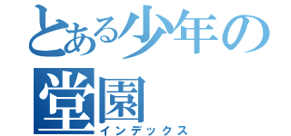 とある少年の堂園（インデックス）