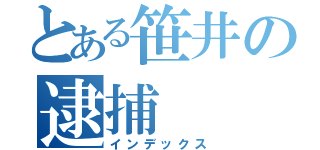 とある笹井の逮捕（インデックス）