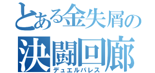 とある金失屑の決闘回廊（デュエルパレス）