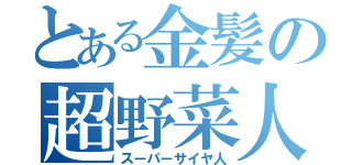 とある金髪の超野菜人（スーパーサイヤ人）