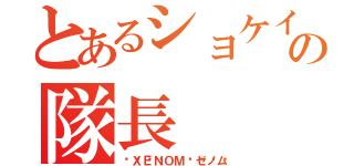 とあるショケイ隊の隊長（🔥ＸＥＮＯＭ🔥ゼノム）