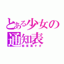 とある少女の通知表（態度悪すぎ）