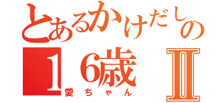 とあるかけだしの１６歳Ⅱ（愛ちゃん）