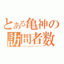 とある亀神の訪問者数（１０００人おめでとうです）