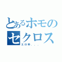 とあるホモのセクロスせ（エロ枠．．．）