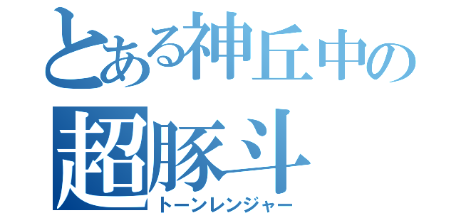 とある神丘中の超豚斗（トーンレンジャー）