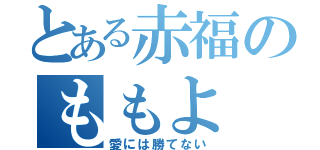 とある赤福のももよ（愛には勝てない）