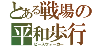 とある戦場の平和歩行（ピースウォーカー）