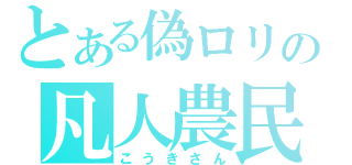 とある偽ロリの凡人農民（こうきさん）