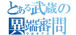 とある武蔵の異端審問（ウルキアガ）