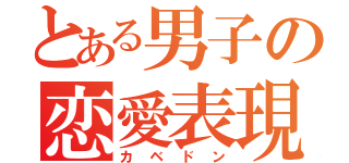 とある男子の恋愛表現（カベドン）