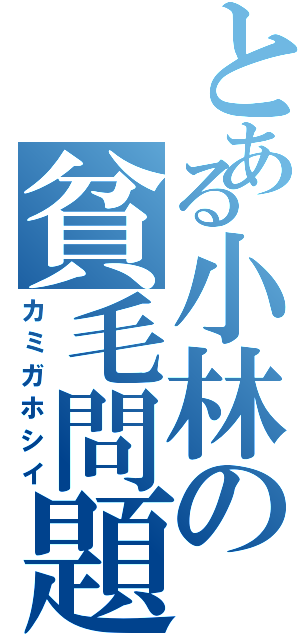 とある小林の貧毛問題（カミガホシイ）