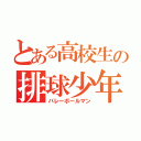 とある高校生の排球少年（バレーボールマン）