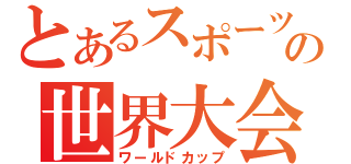 とあるスポーツの世界大会（ワールドカップ）