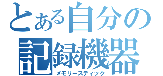 とある自分の記録機器（メモリースティック）