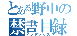 とある野中の禁書目録（インデックス）