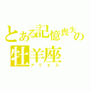 とある記憶喪失の牡羊座（アリエス）