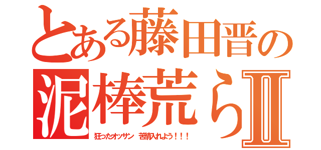 とある藤田晋の泥棒荒らしⅡ（狂ったオッサン 苦情入れよう！！！）