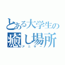 とある大学生の癒し場所（アニサー）