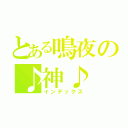 とある鳴夜の♪神♪（インデックス）