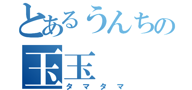 とあるうんちの玉玉（タマタマ）