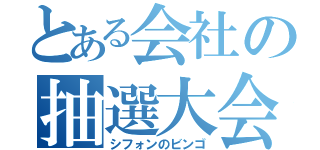 とある会社の抽選大会（シフォンのビンゴ）