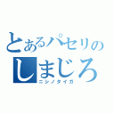 とあるパセリのしまじろう（ニシノタイガ）