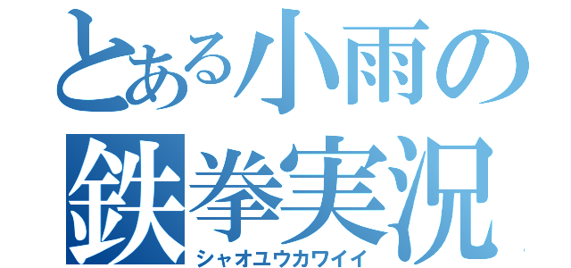 とある小雨の鉄拳実況（シャオユウカワイイ）