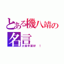 とある機八靖の名言（大家早賞好 ！）