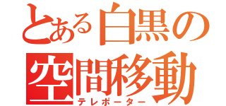 とある白黒の空間移動（テレポーター）