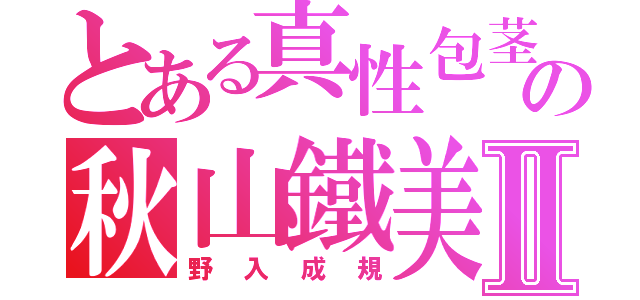 とある真性包茎の秋山鐵美Ⅱ（野入成規）