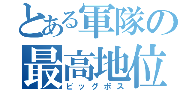 とある軍隊の最高地位（ビッグボス）