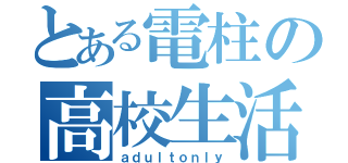 とある電柱の高校生活（ａｄｕｌｔｏｎｌｙ）